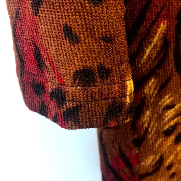 En Focus Animal Print One Button Long Cardigan - Picture 5 of 7